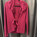 Tahari Ruffle Wool Open SWEATERS S.