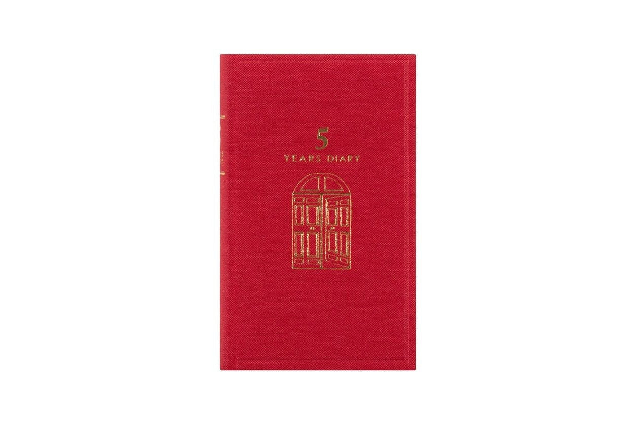 Midori 5 Years Diary - Door - Red