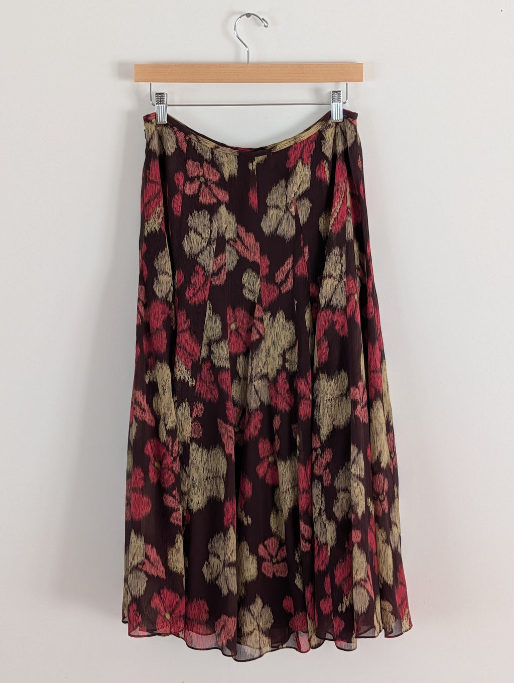Jones New York 100% Silk Floral Midi Skirt - 4