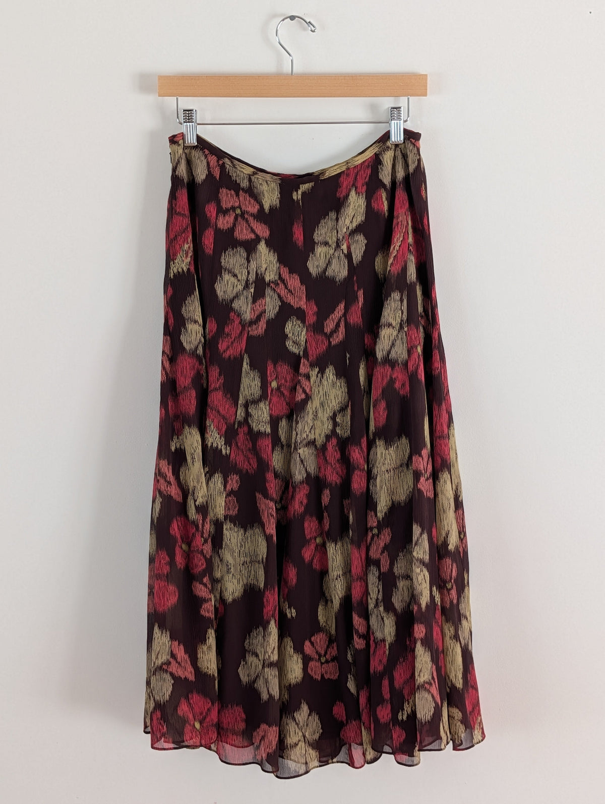 Jones New York 100% Silk Floral Midi Skirt - 4