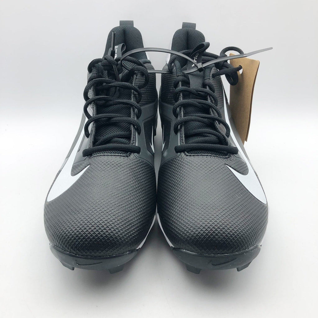 Nike Mens Alpha Menace 4 Shark Football Cleats 13 Wide Black Grey White NWOB