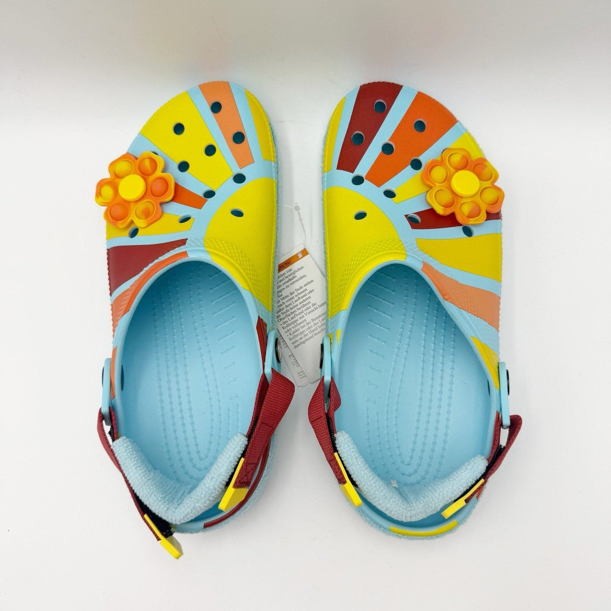 Crocs Classic Zen Garden RO Clogs Womens 12 Mens 10 Blue Multicolor Terry SR NWT