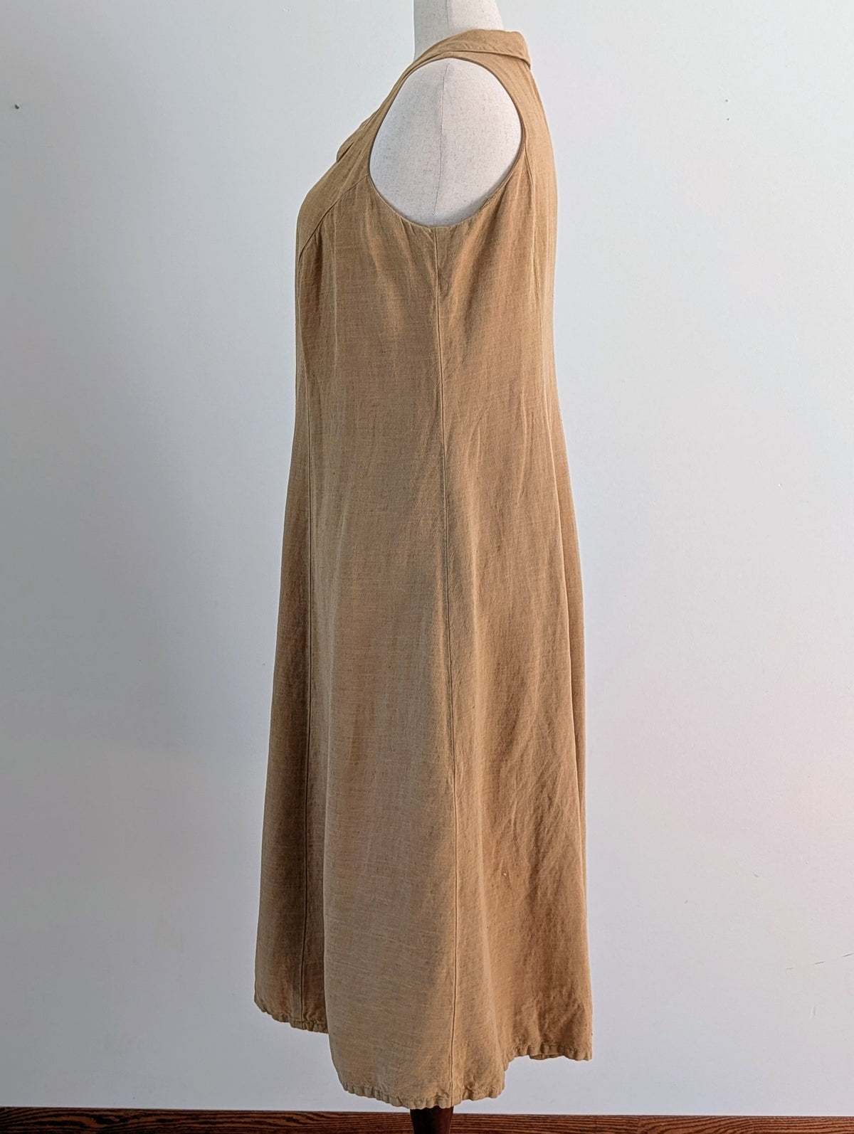 Vintage Lane Bryant Linen Button-Front Midi Dress - 16