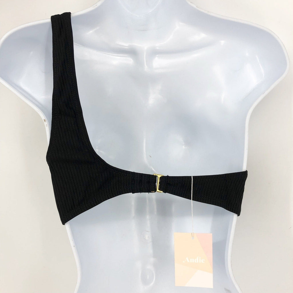 ANDIE SWIM Women's The Wynwood Ribbed Bikini Top XL Black
