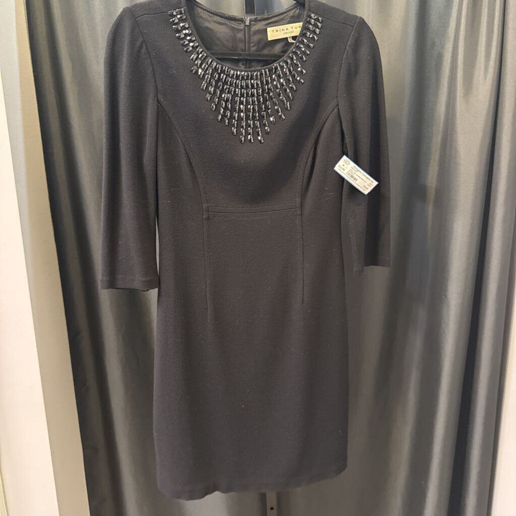 Trina Turk Beaded Neck 3/4 Slv DRESSES 2