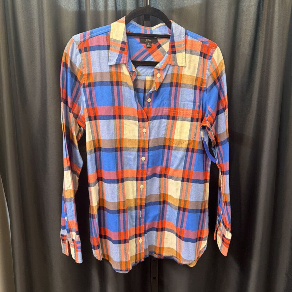 J Crew Button Up Flannel Cotton TOPS 8
