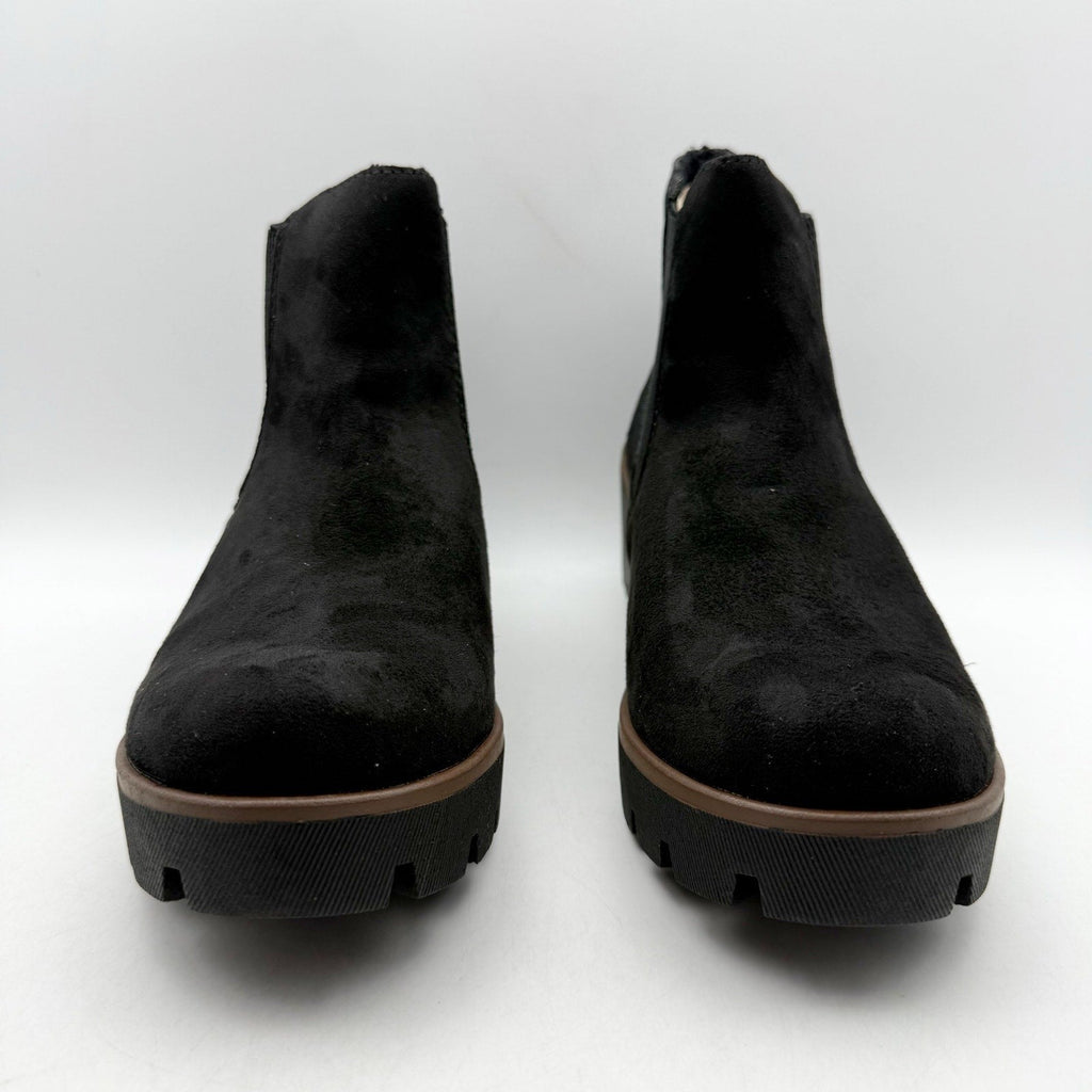 Rieker Womens Amalia 65 Chelsea Ankle Boots EU 40 US 8.5 Black Vegan Suede NIB