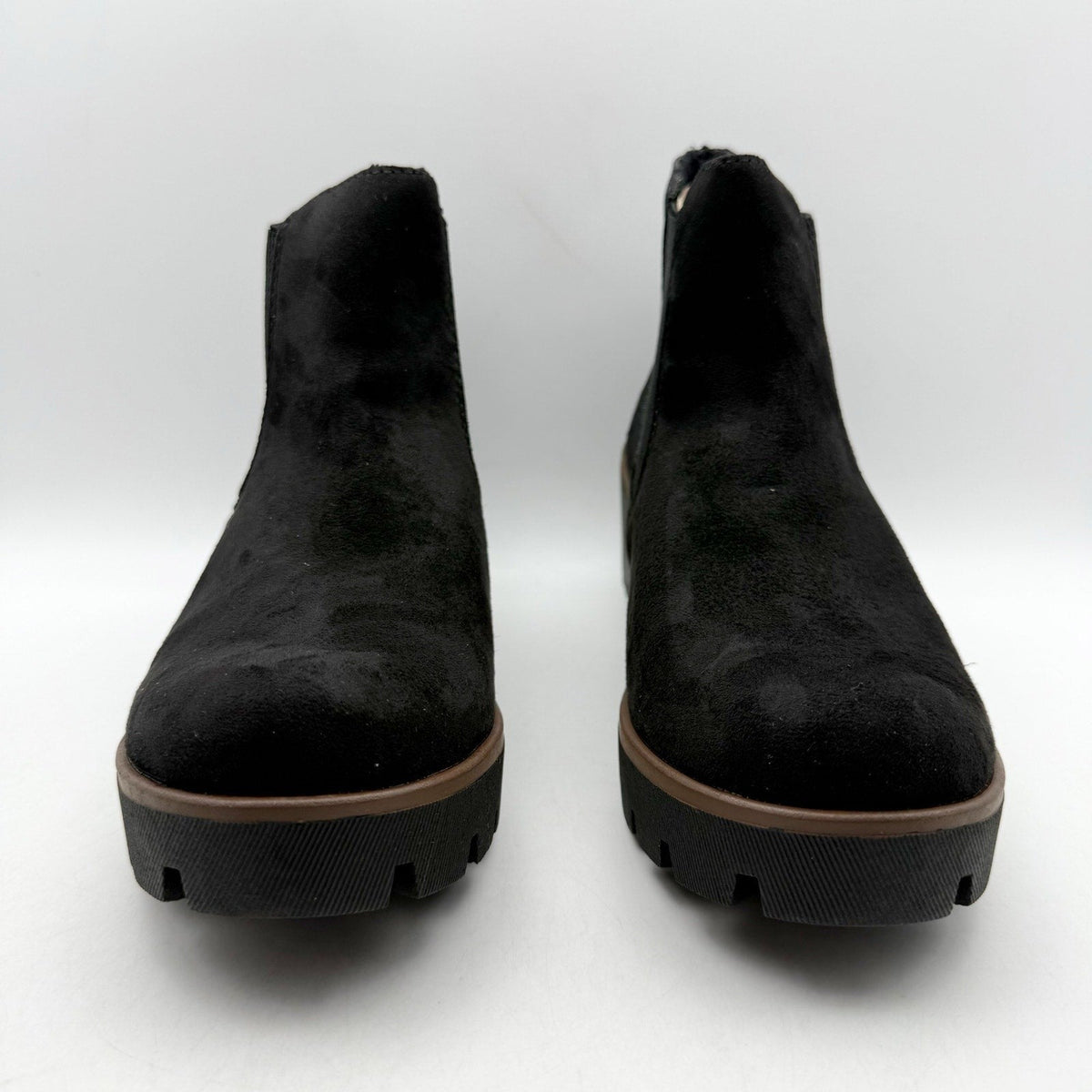 Rieker Womens Amalia 65 Chelsea Ankle Boots EU 40 US 8.5 Black Vegan Suede NIB