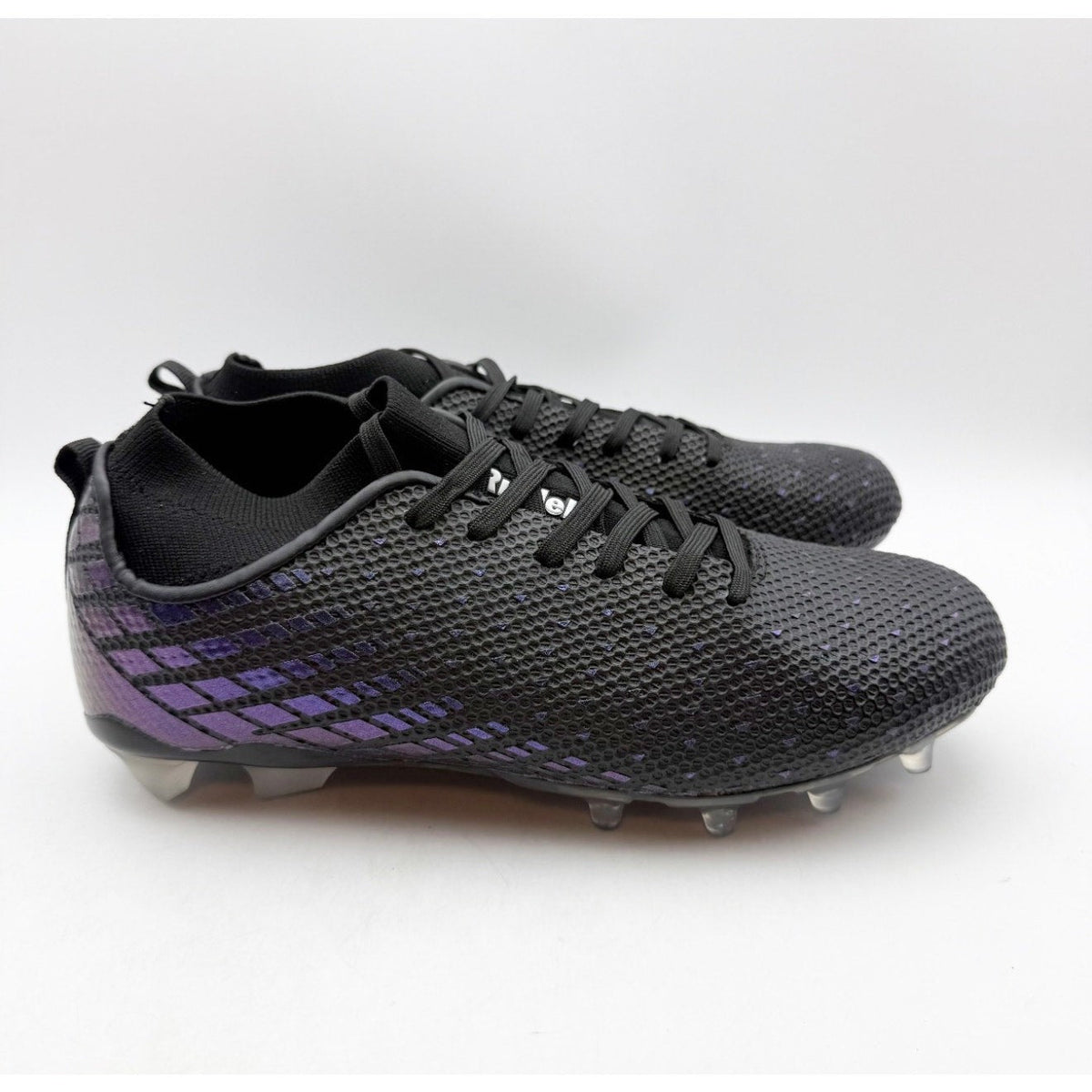 Riddell Mens Podium Mid Football Cleats Size 7 D Black Purple Athletic NWOB