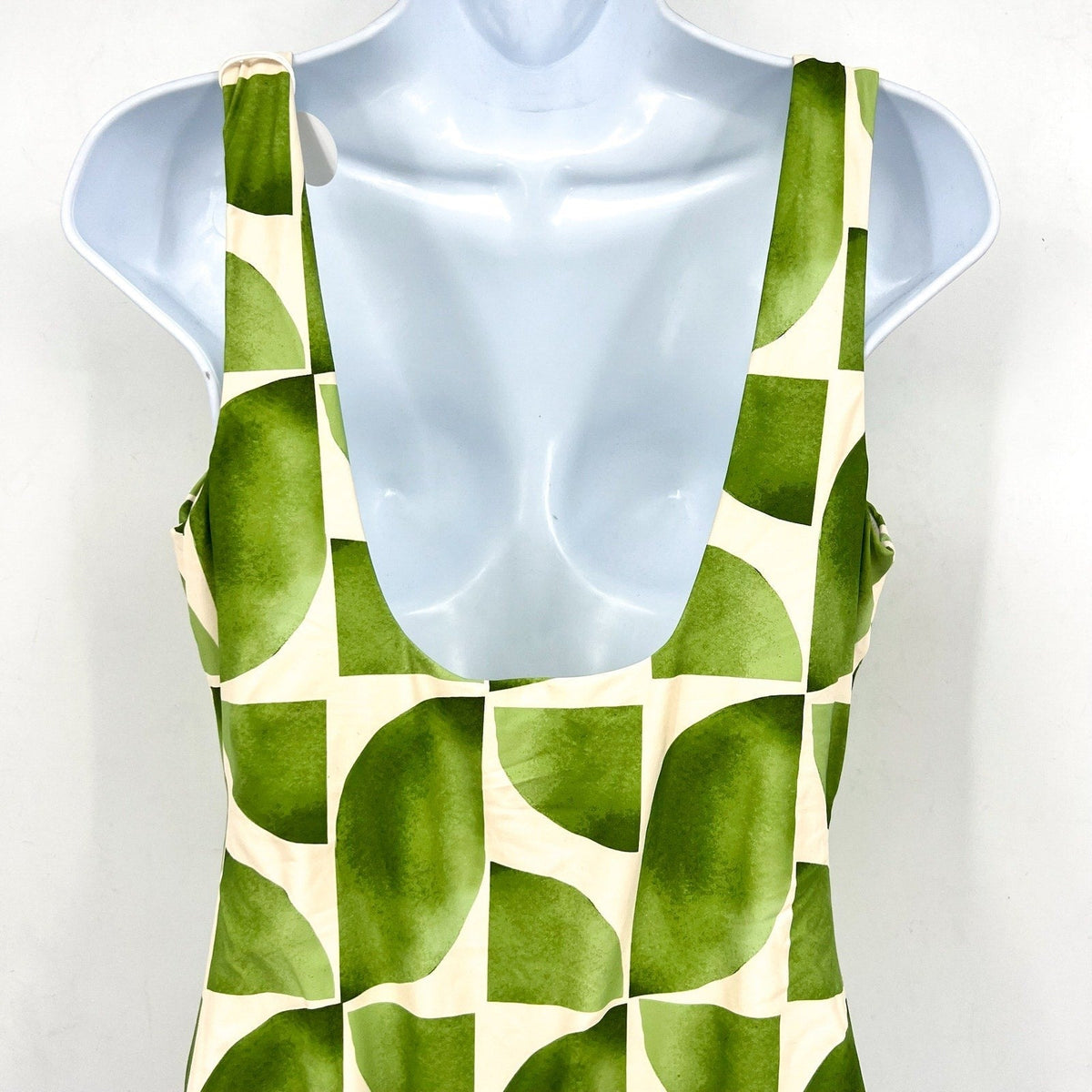 Seafolly Women's Sunray One Piece Swimsuit Size 12 DD Sage Green Geometric NWT