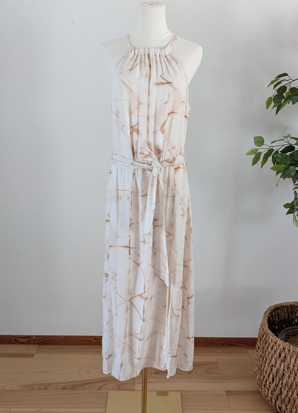 Anthropologie Belted Tie Dye Dress - M