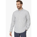JOHNNIE O Men's Ashworth Performance Button Up Shirt Medium Light Gray NWOT