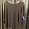 Eileen Fisher 3/4 Slv Ribbed Boxy TOPS M