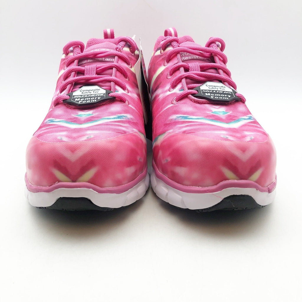 Skechers Women's Sure Track Work Shoes Size 7.5 Hot Pink Comp Toe SR NIB