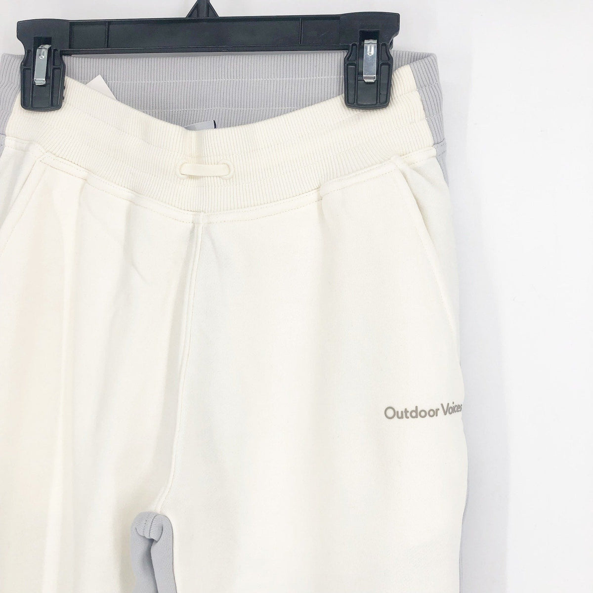 OUTDOOR VOICES Women's Soft Cotton Jogger XS White Grey Dove/Bone Pants NWT