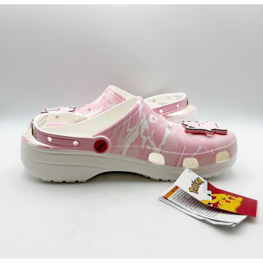 Crocs Classic Pokemon Jigglypuff Clogs Mens 12 EU 46-47 Pink White NIB