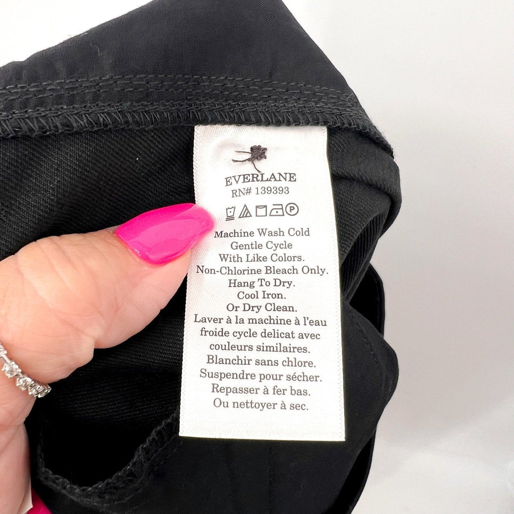 Everlane Womens The Way-High Drape Pants Size 12 30" Inseam Pleated Black NWT