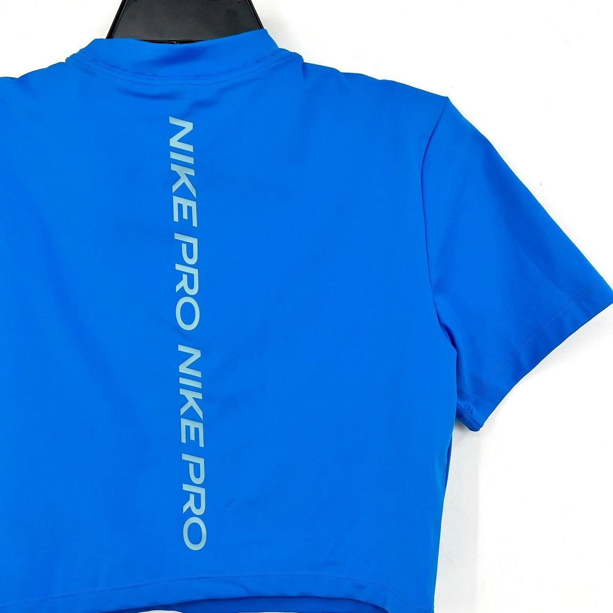 NIKE PRO Women's Dri-FIT Short-Sleeve Cropped Top XS Royal Blue Tee NWT