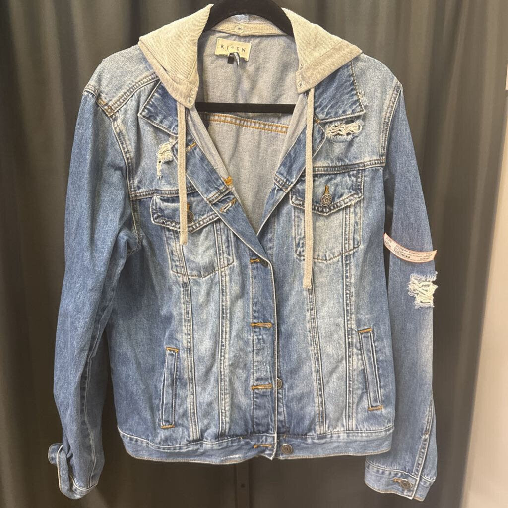 Risen Ripped Denim w/ Hood JACKETS M