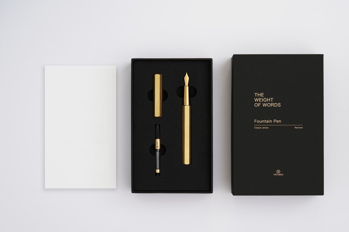 Ystudio Classic Revolve Fountain Pen - Black