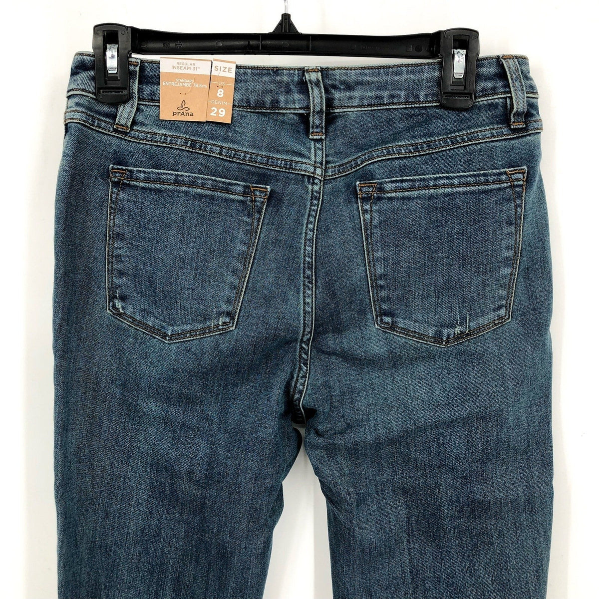 PRANA Women's Sienna Skinny Jeans 29x31 US 8 True Blue Stretch Denim NWT