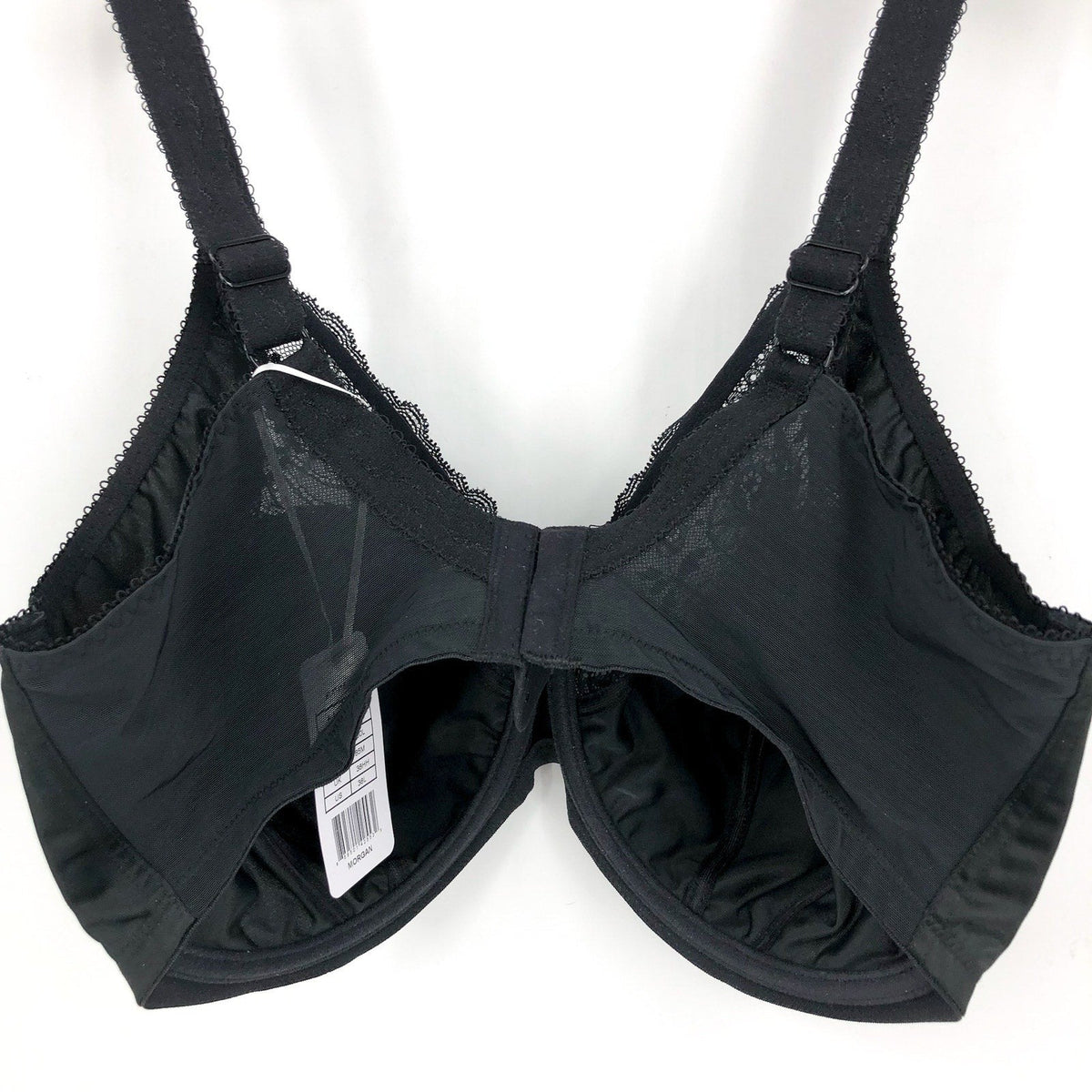 ELOMI Women's Morgan Underwired Banded Bra 38L Black Full Cup 4111 NWT