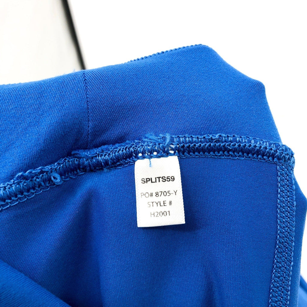 SPLITS59 Womens Martina Rigor Dress XL Classic Blue WHITE Scoop Neck NWT