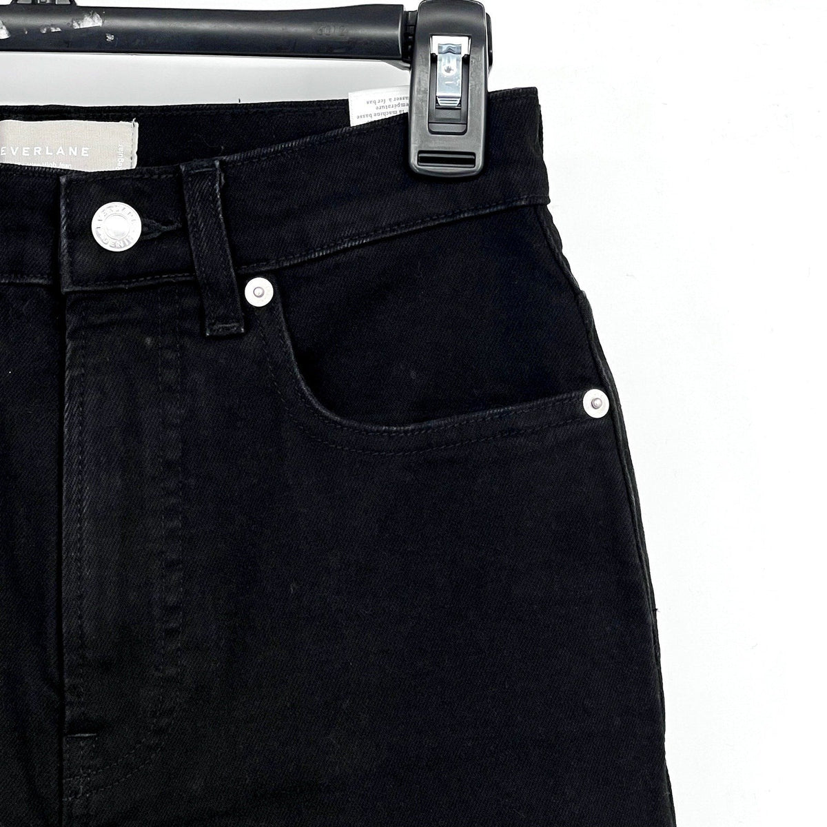 EVERLANE Women's The Way-High Jeans 27x29 US 4 Long Coal Black Straight Leg NWT