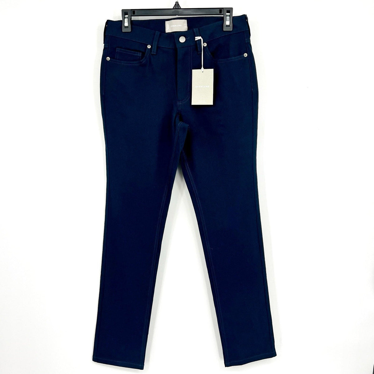 EVERLANE Mens The Performance 5-Pocket Pants 29x30 Navy Blue Stretch Chinos NWT