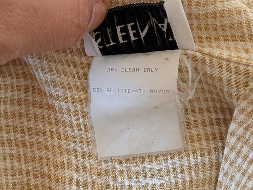 Vintage Gingham Plaid Romper - M