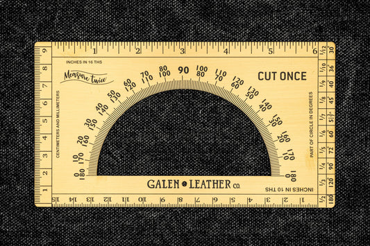 The Rectangle Protractor – Solid Brass Imperial and Metric Ruler with Protractor