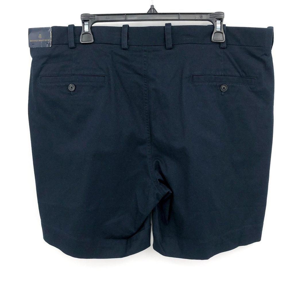 BROOKS BROTHERS Men's 7" Chino Shorts Size 40 Navy Blue Flat Front NWT