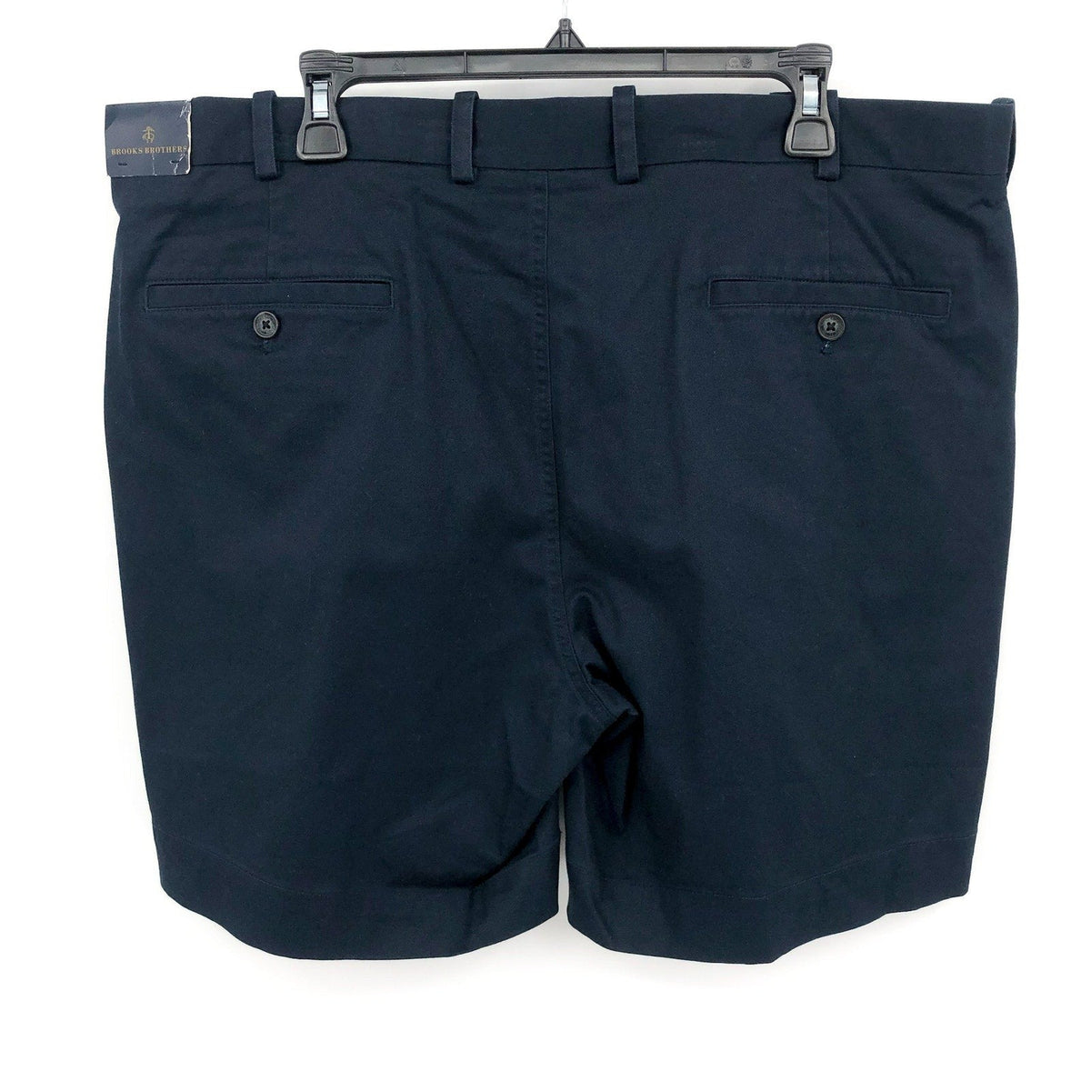 BROOKS BROTHERS Men's 7" Chino Shorts Size 40 Navy Blue Flat Front NWT
