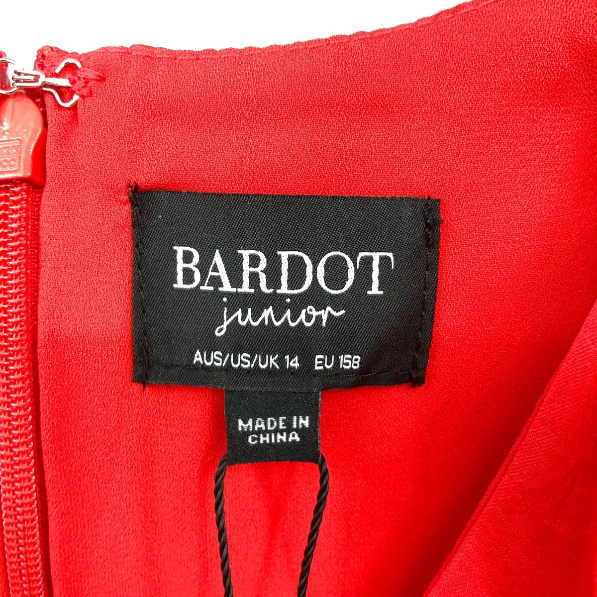 BARDOT Girl's Winona Wrap Dress Size 14 Fire Red Long Sleeve Ruffle NWT