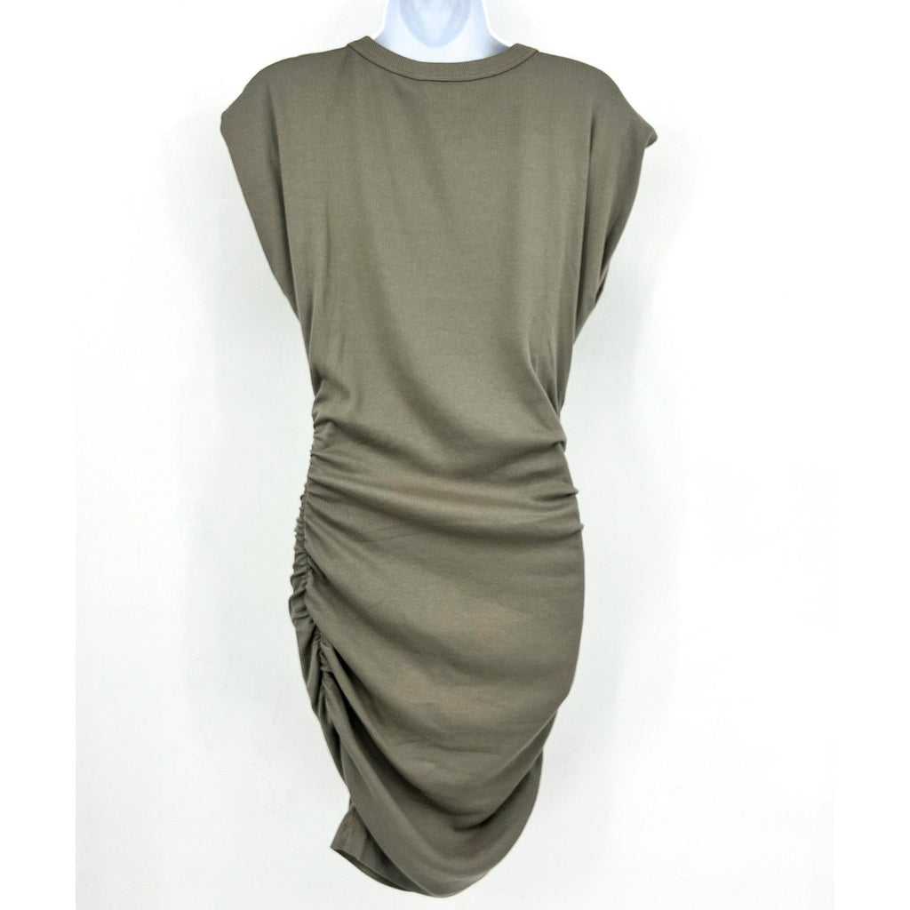 MICHAEL STARS Womens Ricci Tee Dress Small Olive Green Short Sleeve NWT