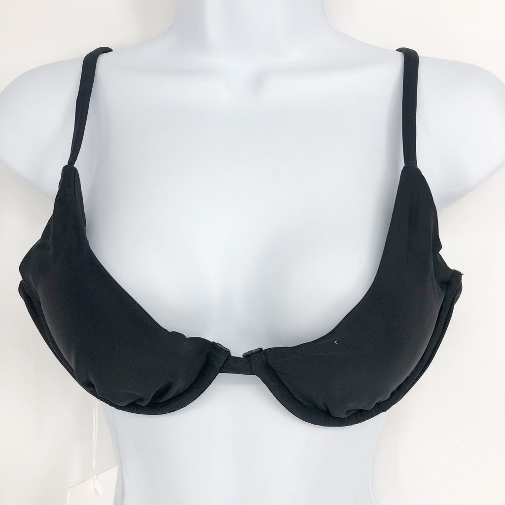 ANDIE SWIM Women's The Sicily Bikini Top Small Black Underwired Swim NWT