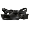 SAS Womens Suntimer Heeled Sandals Size 7 M EU 37.5 Black Leather NIB