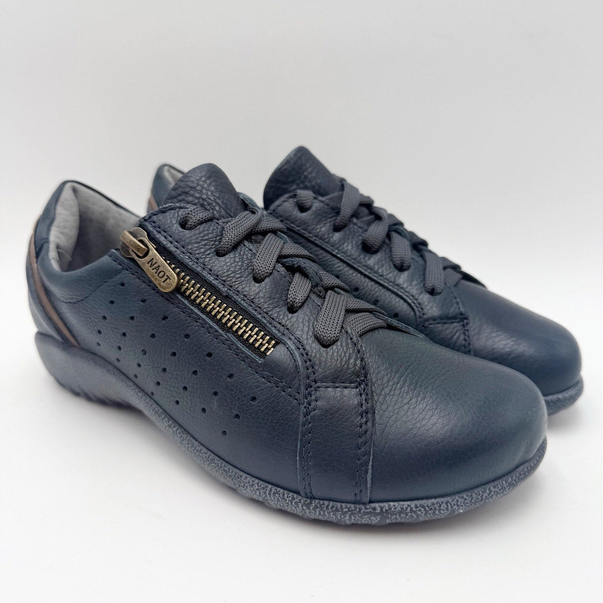 Naot Womens Moko Oxford Sneakers EU 35 US 4 M Navy Blue Nubuck Leather NWOB