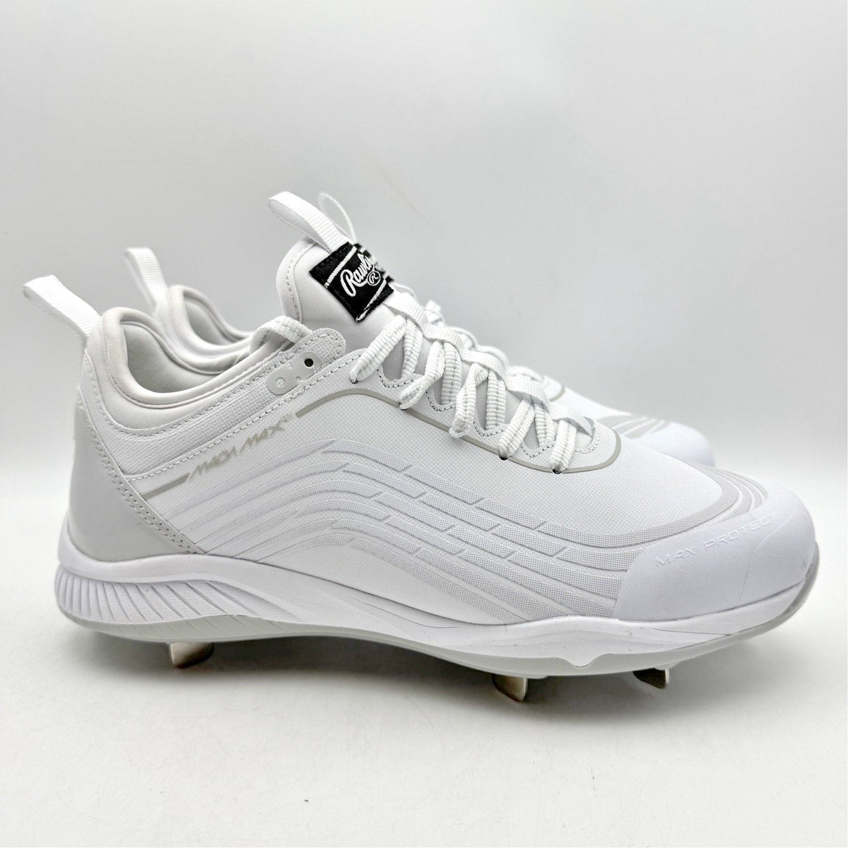 Rawlings Men Bullpen Low Baseball Cleats Size 13 White Gray Metal T4595 NWOB