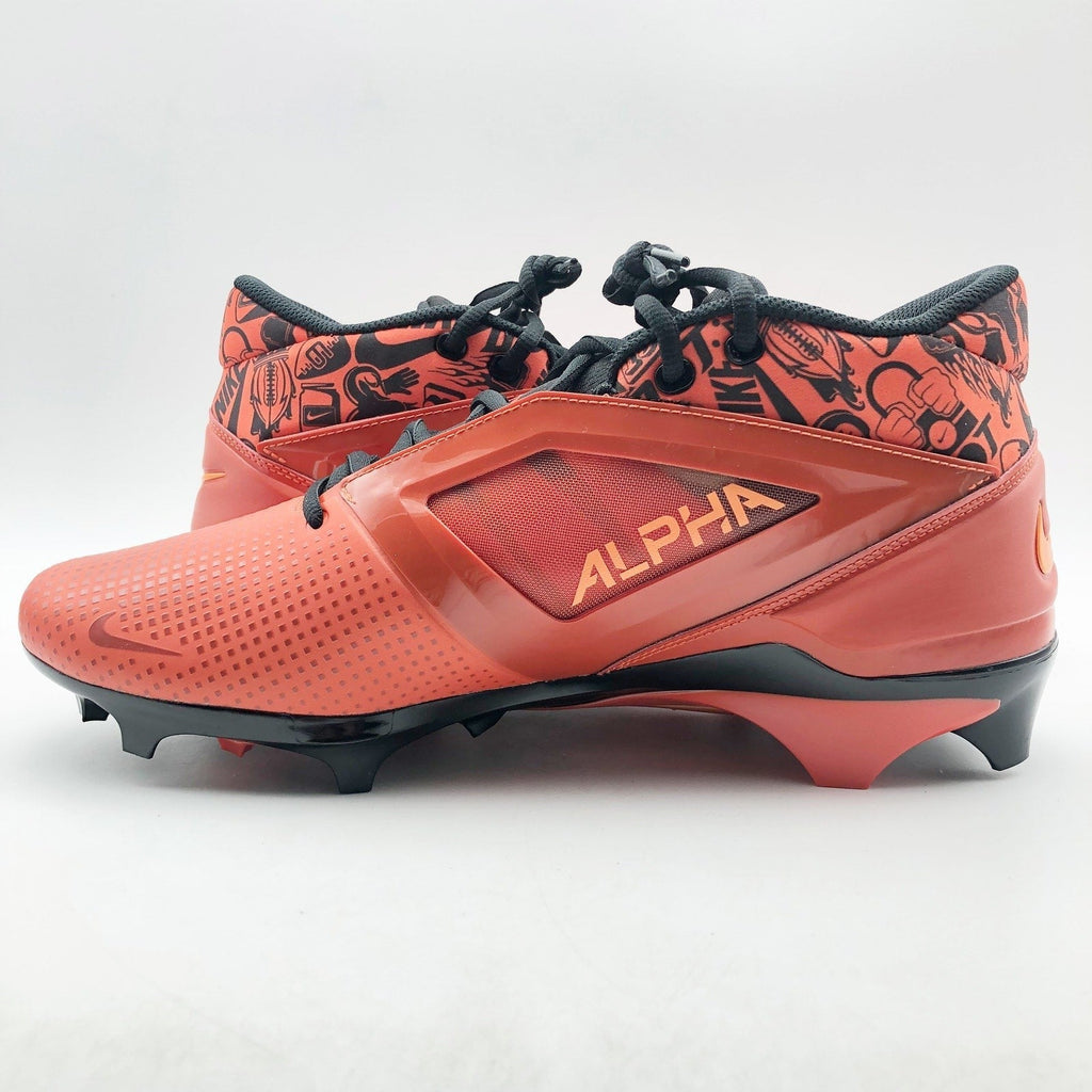 Nike Mens Alpha Menace 4 Pro NRG Molded Football Cleat Size 11 Orange Black NWOB