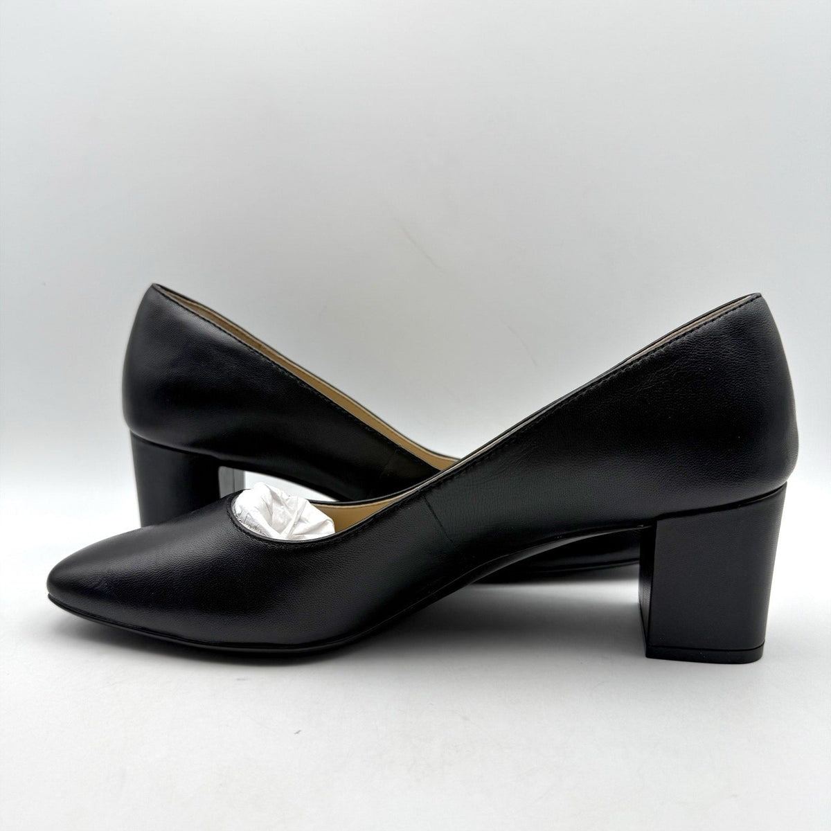 Naturalizer Womens Karina Pumps Size 7.5 Wide EU 38 Black Leather Heels NIB