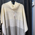 Talbots NWT T Neck Stripe Poncho SWEATERS M/L