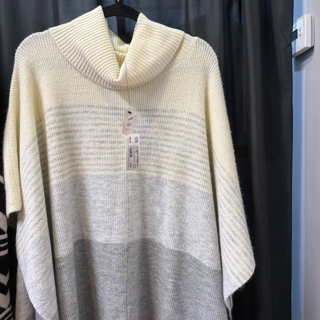 Talbots NWT T Neck Stripe Poncho SWEATERS M/L
