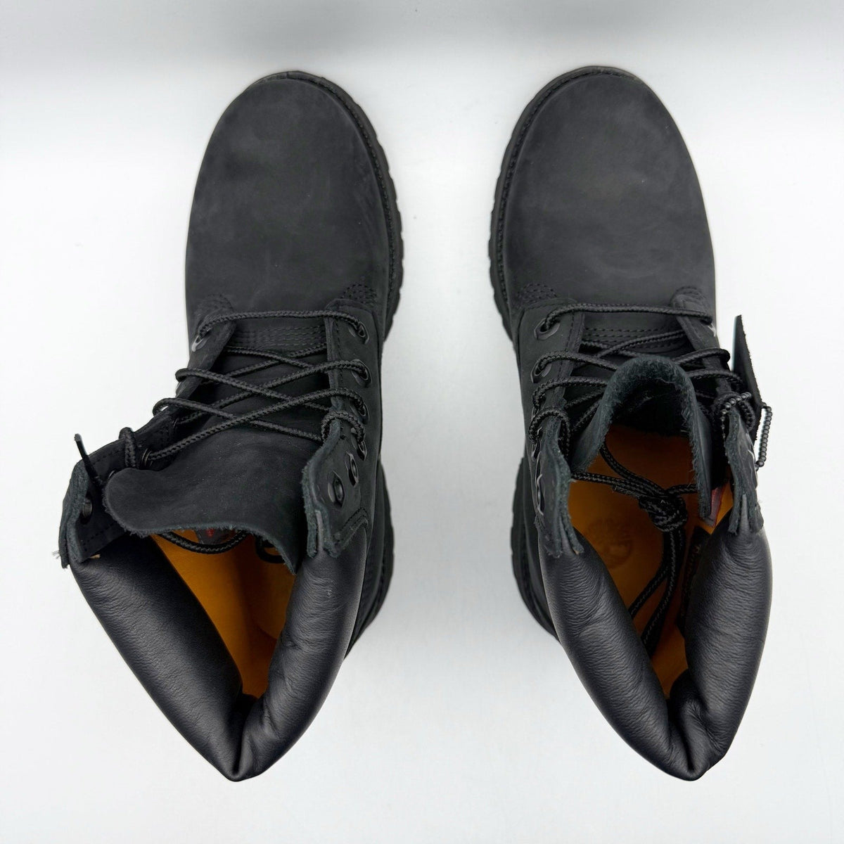 Timberland Premium Womens 6" Ankle Boots Size 6.5 Black Nubuck Leather WP NIB