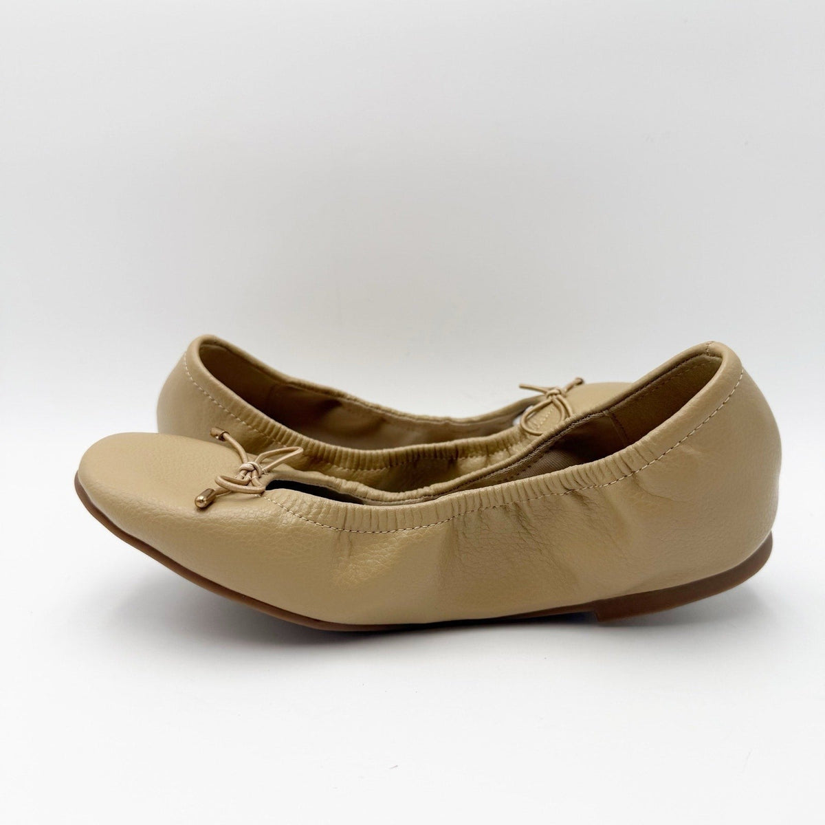 MIA Womens URI Ballet Flats Size 8.5 M Tan Beige Leather NWOB