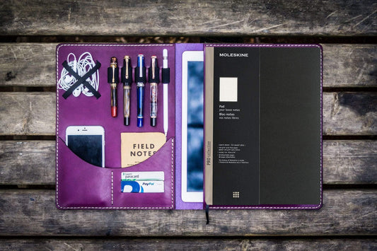 Moleskine Professional Workbook A4 Cover - Leather Compendium - Purple