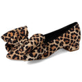 Loeffler Randall Womens Noa Heels Size 9.5 B Black Brown Leopard Bow NIB
