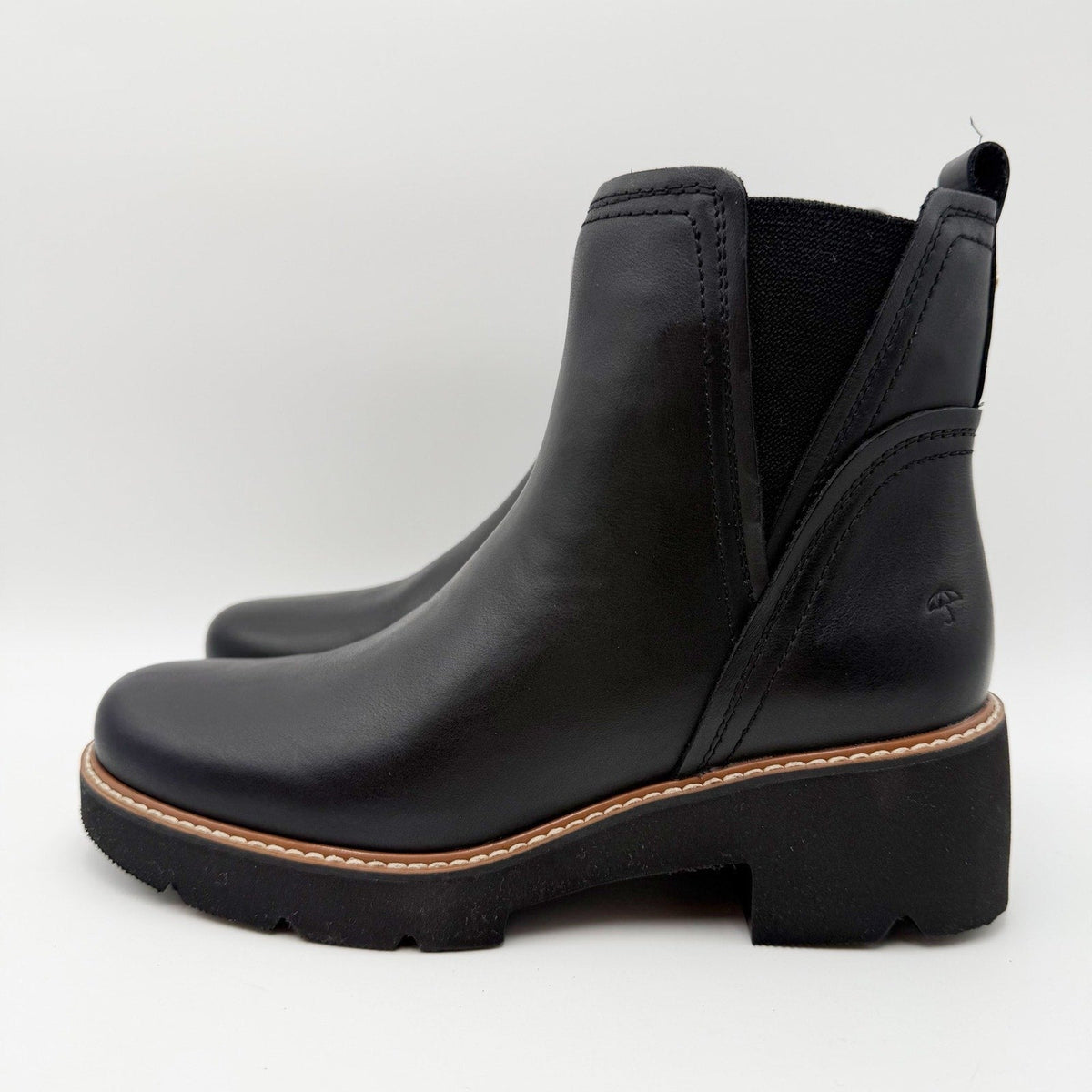Naturalizer Women Darry Ankle Boots 6.5 Narrow Black Leather Water Repellent NIB