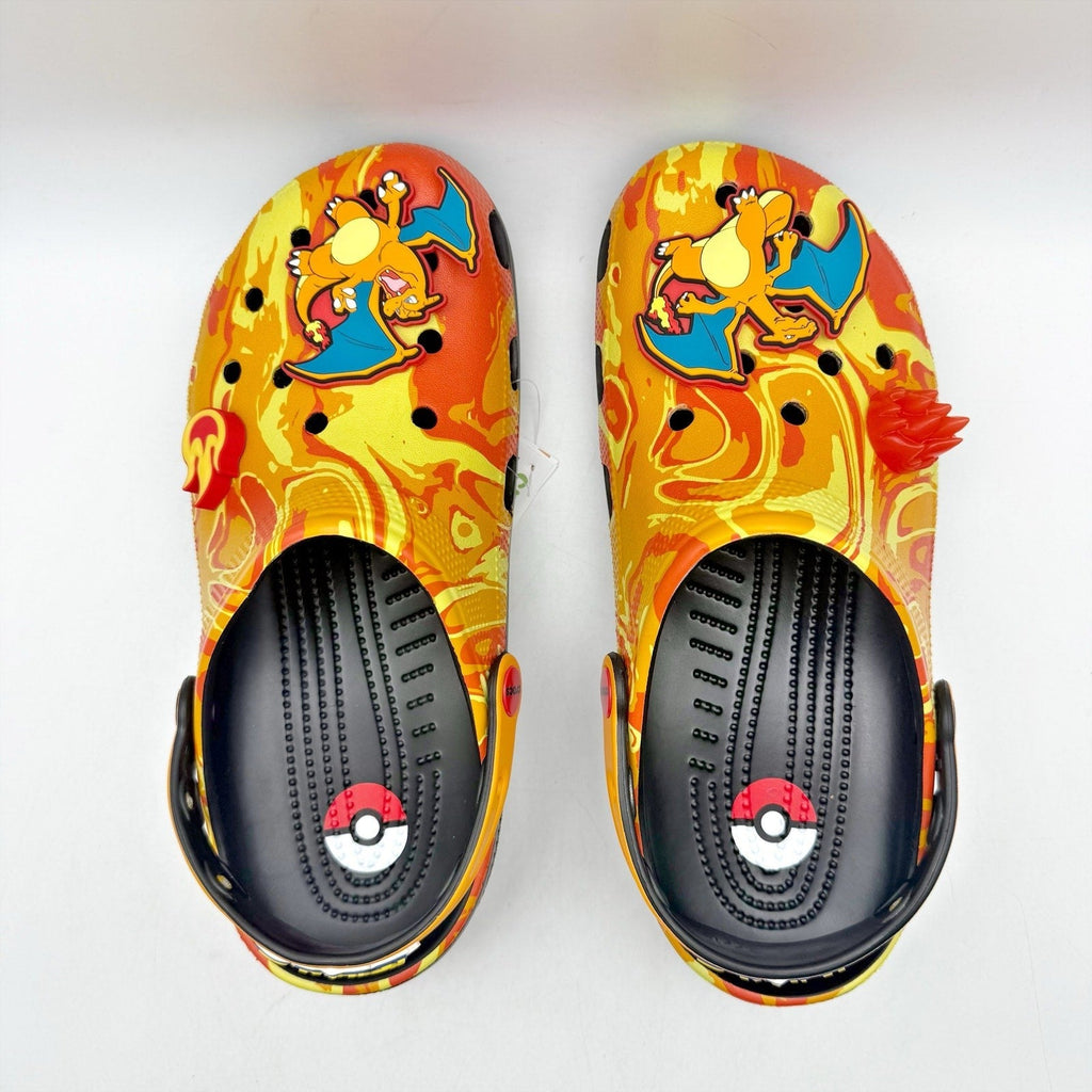 Crocs Classic Pokemon Charizard Clogs Mens 10 Womens 12 Orange Black NIB