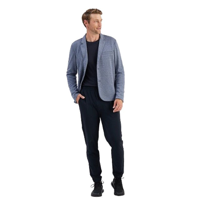 RIGHT OF WAY Men's Brody Knit Blazer Jacket Large Heather Blue NWOT